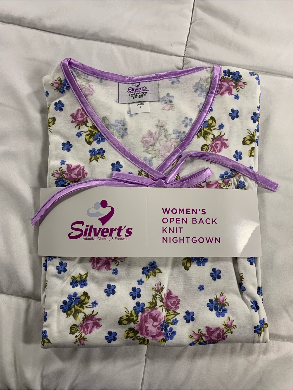 New Silvert's OPEN BACK KNIT NIGHTGOWN size S